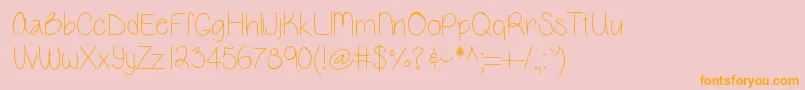 Vanessamarie Font – Orange Fonts on Pink Background