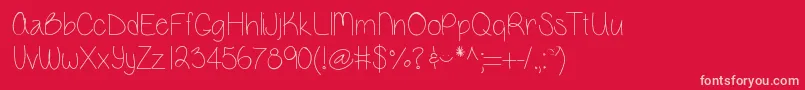 Vanessamarie Font – Pink Fonts on Red Background
