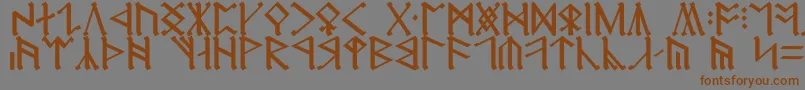Erebor Font – Brown Fonts on Gray Background