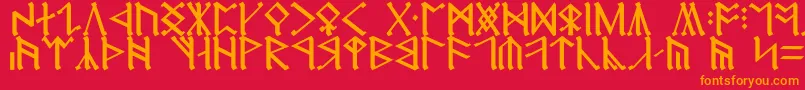 Erebor Font – Orange Fonts on Red Background
