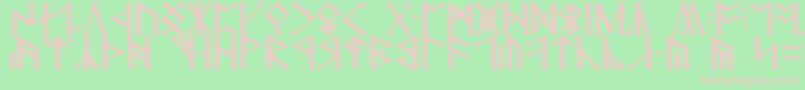 Erebor Font – Pink Fonts on Green Background