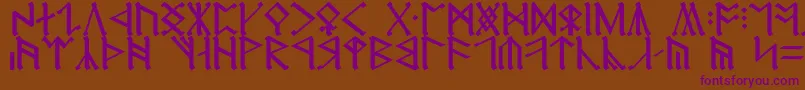 Erebor Font – Purple Fonts on Brown Background