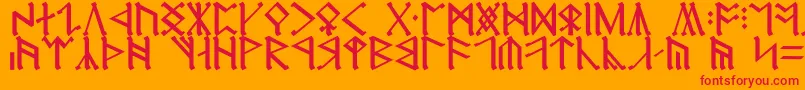 Erebor Font – Red Fonts on Orange Background