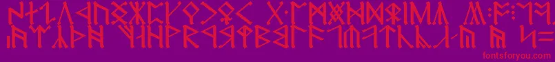 Erebor Font – Red Fonts on Purple Background