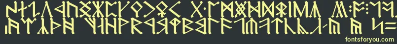 Erebor Font – Yellow Fonts on Black Background
