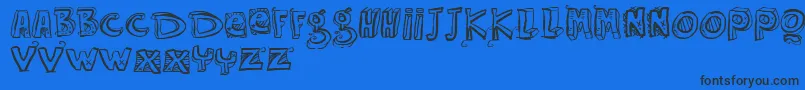 Шрифт Vtks Easy Way – чёрные шрифты на синем фоне