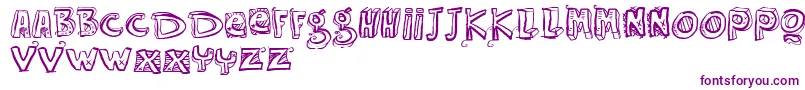 Vtks Easy Way-Schriftart – Violette Schriften auf weißem Hintergrund