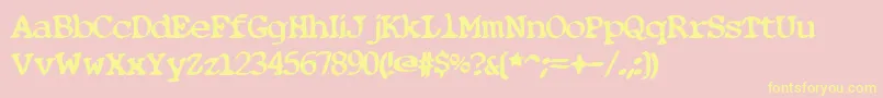 Blobg98 Font – Yellow Fonts on Pink Background