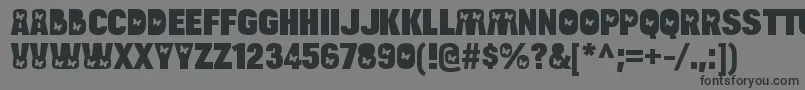 フォントBulltoadbutterflyRegular – 黒い文字の灰色の背景