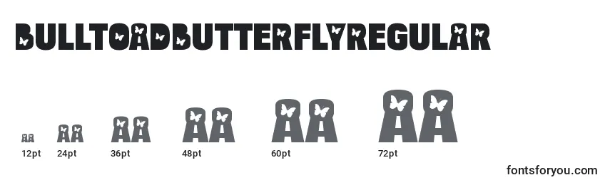 BulltoadbutterflyRegular Font Sizes