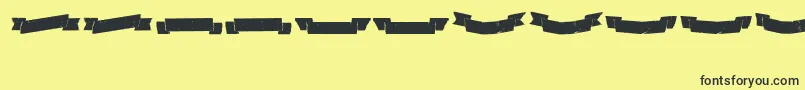 Adhesivenrsevenbanners Font – Black Fonts on Yellow Background