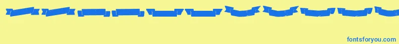 Adhesivenrsevenbanners Font – Blue Fonts on Yellow Background
