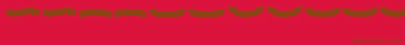Adhesivenrsevenbanners Font – Brown Fonts on Red Background