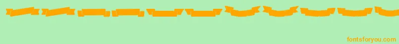 Police Adhesivenrsevenbanners – polices orange sur fond vert