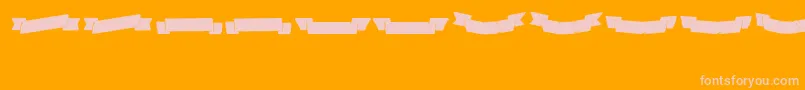 Adhesivenrsevenbanners Font – Pink Fonts on Orange Background