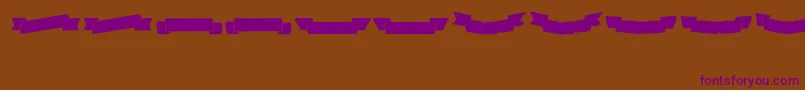 Adhesivenrsevenbanners Font – Purple Fonts on Brown Background