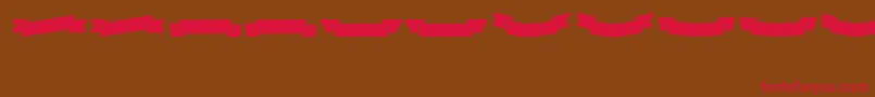 Adhesivenrsevenbanners Font – Red Fonts on Brown Background
