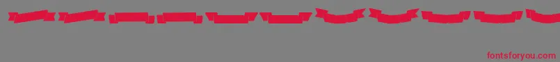 Adhesivenrsevenbanners Font – Red Fonts on Gray Background