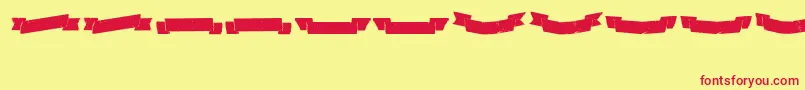 Adhesivenrsevenbanners Font – Red Fonts on Yellow Background
