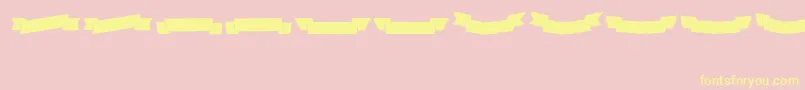 Adhesivenrsevenbanners Font – Yellow Fonts on Pink Background