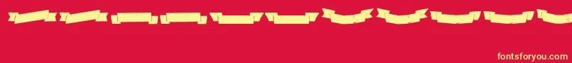 Adhesivenrsevenbanners Font – Yellow Fonts on Red Background