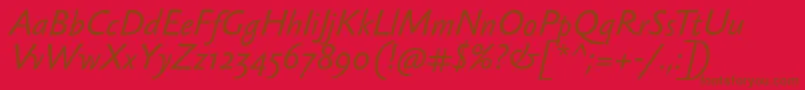SebastiantextItalic Font – Brown Fonts on Red Background