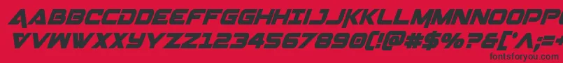 Geminacondital Font – Black Fonts on Red Background