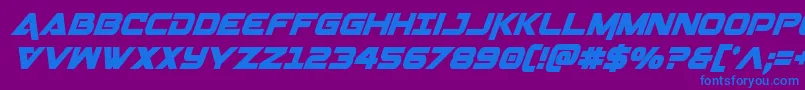 Geminacondital Font – Blue Fonts on Purple Background