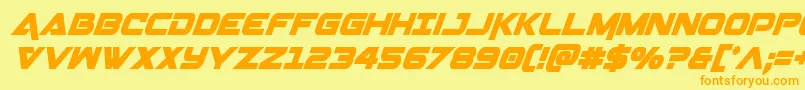 Geminacondital Font – Orange Fonts on Yellow Background