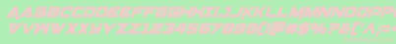 Geminacondital-Schriftart – Rosa Schriften auf grünem Hintergrund