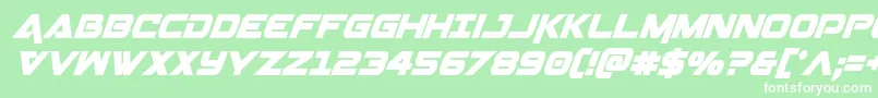 Geminacondital Font – White Fonts on Green Background
