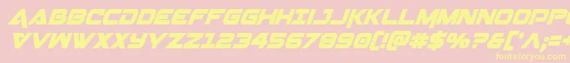 Geminacondital Font – Yellow Fonts on Pink Background
