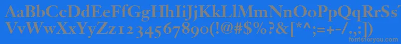 JansonOldstyleSsiBoldOldstyleFigures Font – Gray Fonts on Blue Background