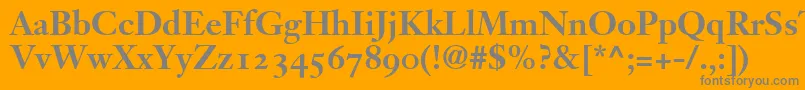 JansonOldstyleSsiBoldOldstyleFigures Font – Gray Fonts on Orange Background