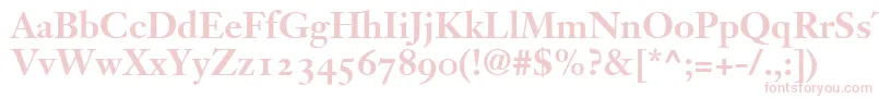 JansonOldstyleSsiBoldOldstyleFigures Font – Pink Fonts on White Background