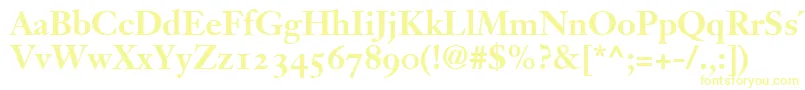 JansonOldstyleSsiBoldOldstyleFigures Font – Yellow Fonts on White Background