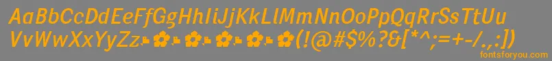 PentaySansRegularItalic Font – Orange Fonts on Gray Background