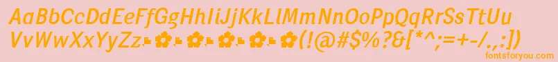PentaySansRegularItalic Font – Orange Fonts on Pink Background