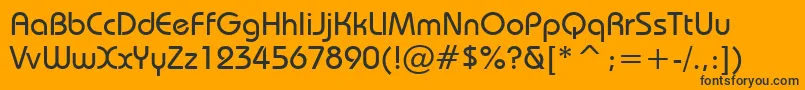 BauhausMediumBt Font – Black Fonts on Orange Background