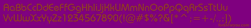 BauhausMediumBt Font – Brown Fonts on Purple Background