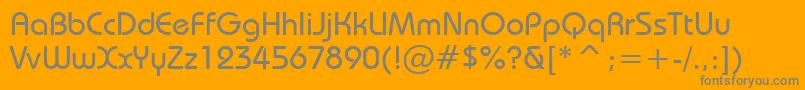 BauhausMediumBt Font – Gray Fonts on Orange Background