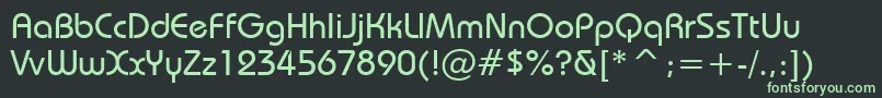 Czcionka BauhausMediumBt – zielone czcionki na czarnym tle