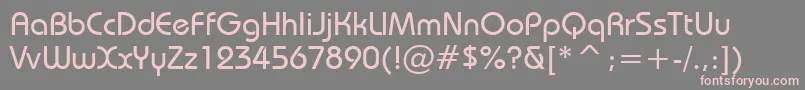 BauhausMediumBt Font – Pink Fonts on Gray Background