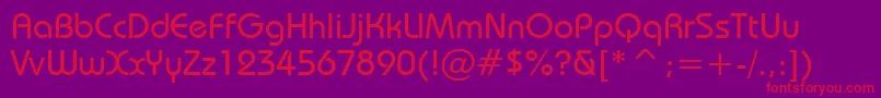 BauhausMediumBt Font – Red Fonts on Purple Background