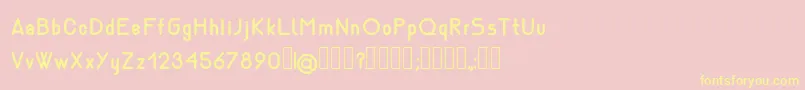 NemesiaBold Font – Yellow Fonts on Pink Background