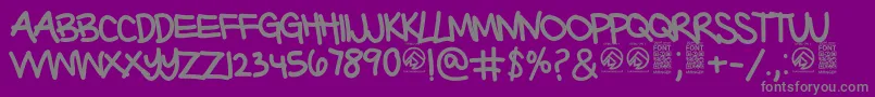 BarterwithagypsyRegular Font – Gray Fonts on Purple Background