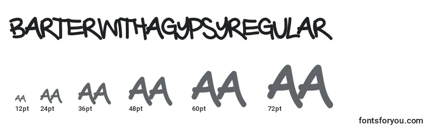 Größen der Schriftart BarterwithagypsyRegular (54877)