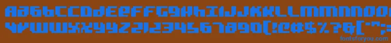 Bad Robot Font – Blue Fonts on Brown Background
