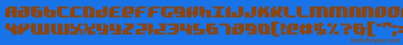 Bad Robot Font – Brown Fonts on Blue Background