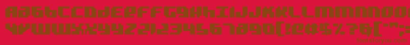 Bad Robot Font – Brown Fonts on Red Background